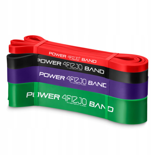 Резинка для фитнеса  4FIZJO Power Band 4 шт 6-36 кг Mix - фото №4